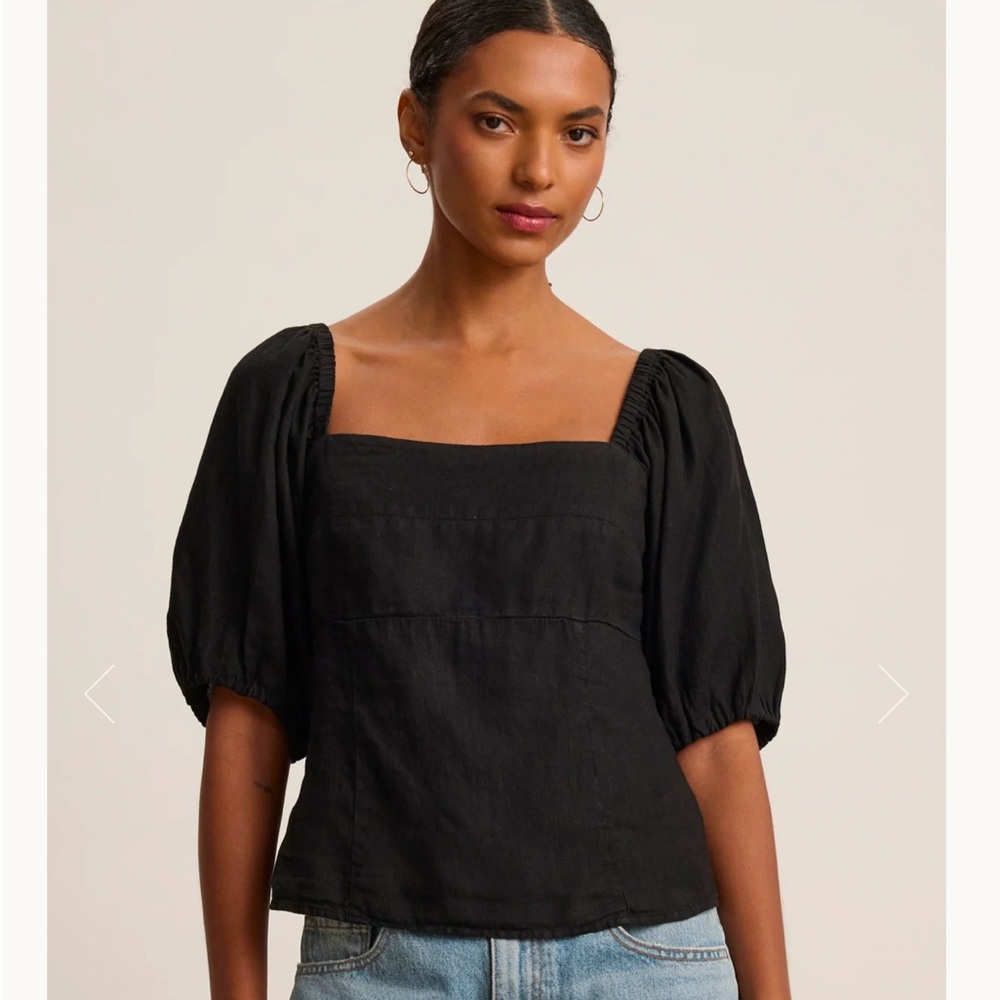 VELVET by Graham & Spencer 100% Linen Top - M